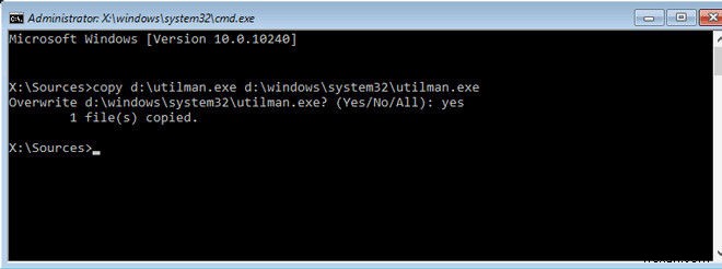 Cách đặt lại mật khẩu đã quên trên Windows 10 với Command Prompt