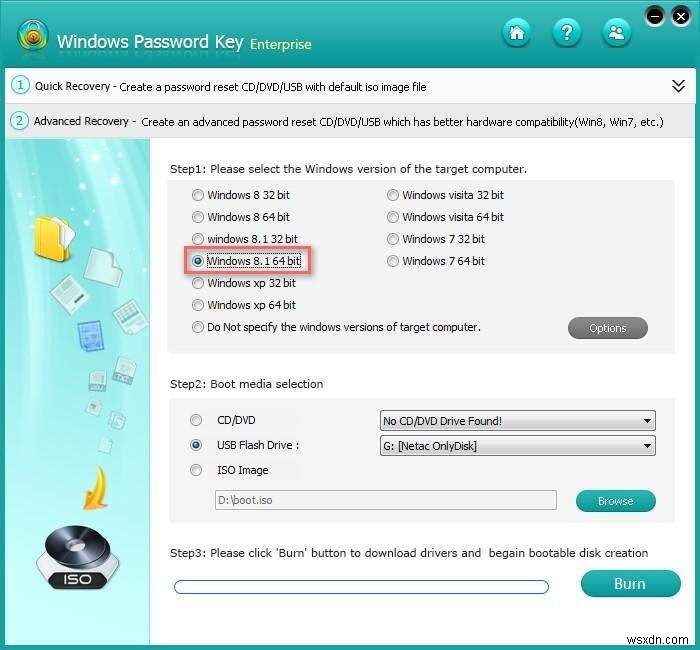 Cách tạo USB / CD đặt lại mật khẩu Windows 10 với ISO