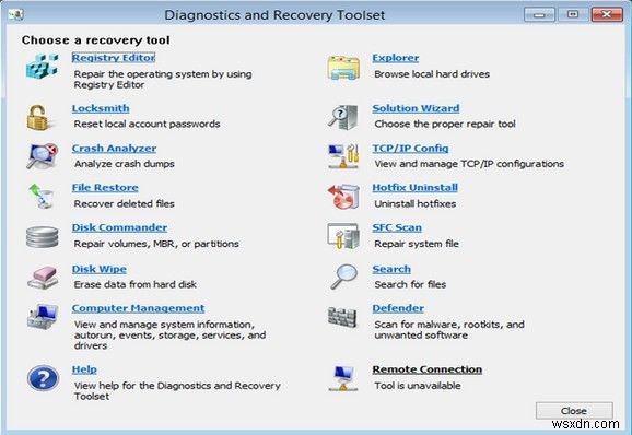 Cách tạo và sử dụng ERD Commander Boot Media Wizard trong Windows 8.1 / 8