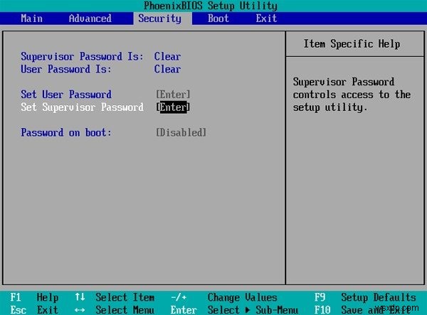 Cách đặt mật khẩu BIOS trên Windows 8.1 / 8 để đảm bảo bảo mật