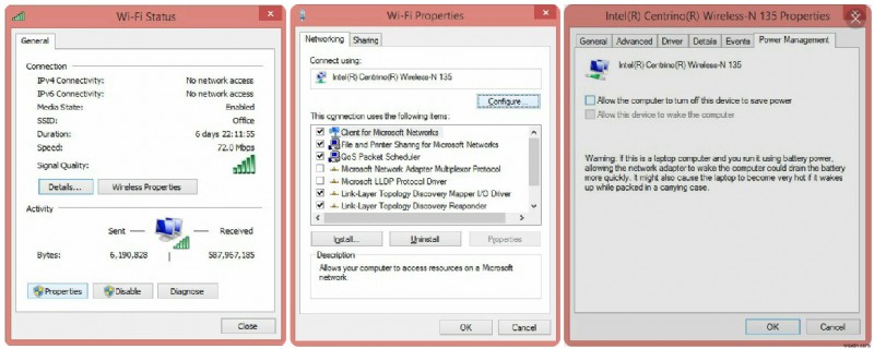 Windows 8.1 / 8 Wi-Fi Hiển thị Hạn chế hoặc Không có Quyền truy cập Internet? Làm thế nào để sửa chữa nó? 