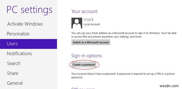 Cách tạo mật khẩu để bảo vệ Windows 8 của bạn