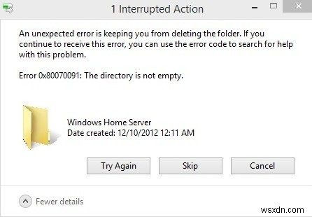 [Sự cố đã được khắc phục] Lỗi 0x80070091 Thư mục không trống trên Windows 7