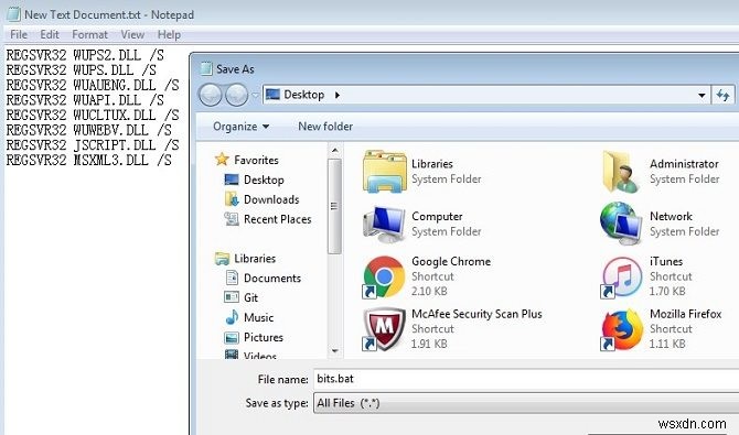 2 cách khắc phục dịch vụ truyền thông minh trong nền không được liệt kê trong Windows 7