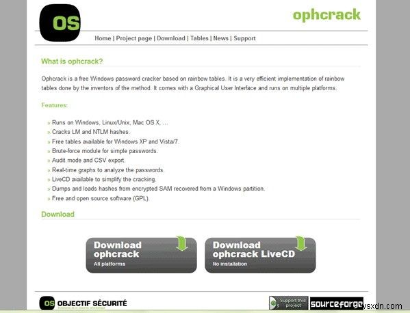 Cách sử dụng Ophcrack trên Windows 7 để Đặt lại mật khẩu