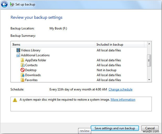 Cách thiết lập và sử dụng tính năng sao lưu và khôi phục trong Windows 7