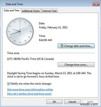 Thời gian của Windows 7 liên tục thay đổi ngẫu nhiên, cách khắc phục?
