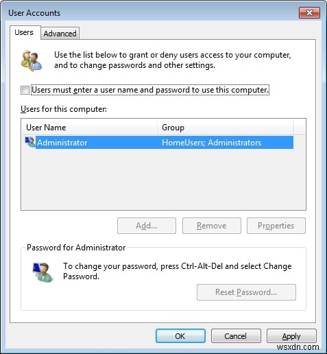 2 Kịch bản và giải pháp để tắt mật khẩu Windows 7 khi khởi động