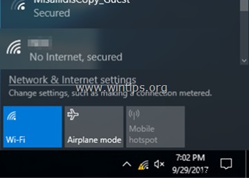 Khắc phục:WiFi được kết nối nhưng không có Internet (Windows 10/8/7)