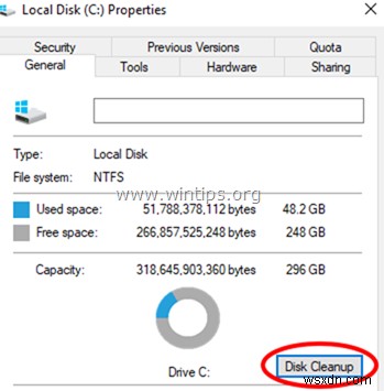 Cách giải phóng dung lượng đĩa bằng Disk Cleanup.