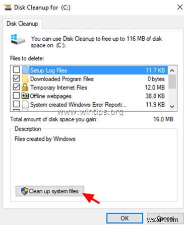 Cách giải phóng dung lượng đĩa bằng Disk Cleanup.