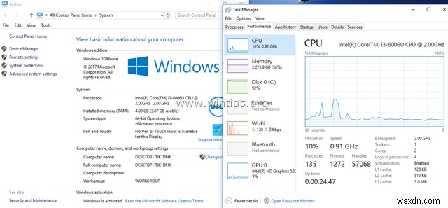 Khắc phục:CPU không chạy ở tốc độ tối đa trong Windows 10.