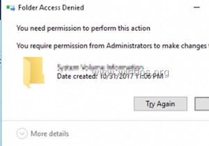 Khắc phục:Bạn cần có quyền để thực hiện tác vụ này - Không thể xóa thư mục hoặc tệp (đã giải quyết)