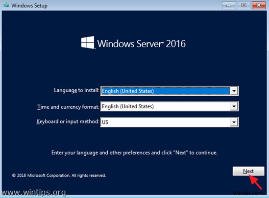 Cách cài đặt từng bước Windows Server 2016.