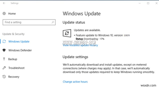 Khắc phục:Windows 10 Update 1809 không cài đặt được (Solved)