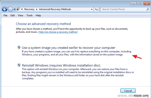 Cách khôi phục bản sao lưu hình ảnh hệ thống trong HĐH Windows 10, 8 hoặc 7.