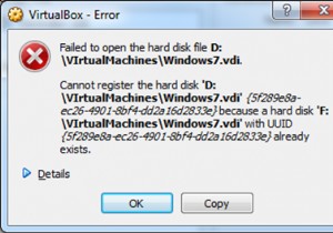 Khắc phục:VirtualBox Không mở được tệp đĩa cứng. Không thể đăng ký đĩa cứng ảo vì đã tồn tại một đĩa có cùng UUID. (Đã giải quyết)