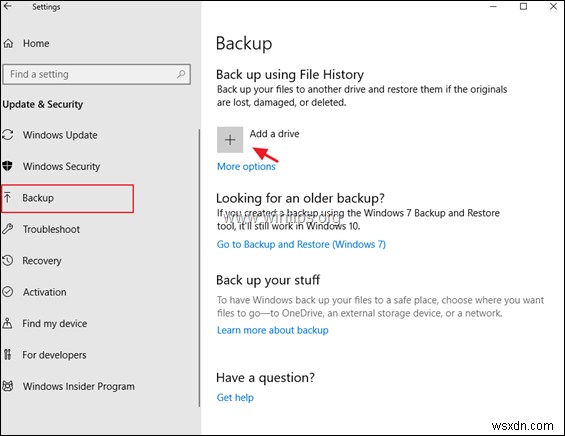 Cách sử dụng Lịch sử tệp để sao lưu tệp cá nhân và khôi phục các phiên bản tệp trước đó trong Windows 10. 