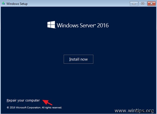 Cách khôi phục máy chủ 2016 từ bản sao lưu hình ảnh hệ thống nếu Windows không khởi động được bình thường. (Phương pháp ngoại tuyến)