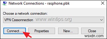 Khắc phục:Windows 10 VPN không kết nối từ khay hệ thống nhưng nó kết nối từ cài đặt mạng.