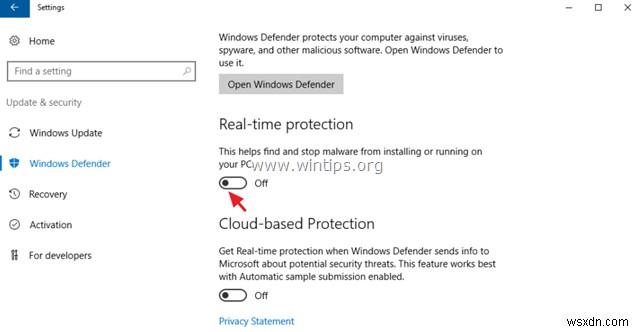 Cách tắt hoặc loại bỏ phần mềm chống vi-rút của Bộ bảo vệ Windows trong Máy chủ 2016