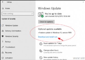 Cách tải xuống và cài đặt bản cập nhật tính năng Windows 10 1909.