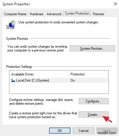 Cách tự động tạo điểm khôi phục hệ thống trong Windows 10.