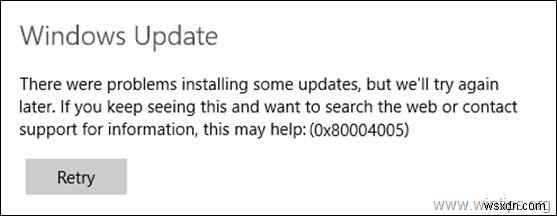 Khắc phục:Lỗi cập nhật Windows 0x80004005 trong HĐH Windows 10/8/7 (Đã giải quyết) 