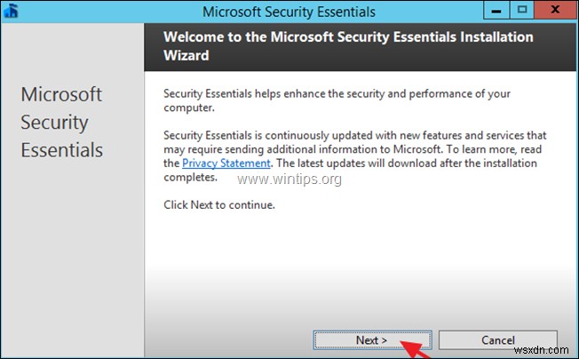 Cách cài đặt Microsoft Security Essentials trên Server 2012 / 2012R2. 