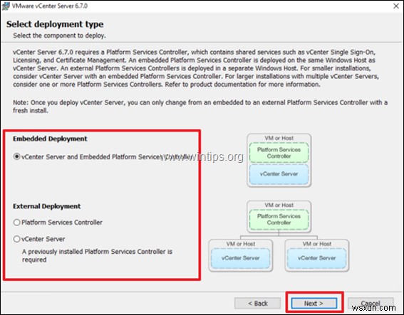 Cách cài đặt vCenter Server 6.7 trên Windows.