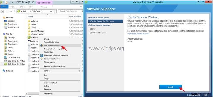 Cách cài đặt vCenter Server 6.7 trên Windows.