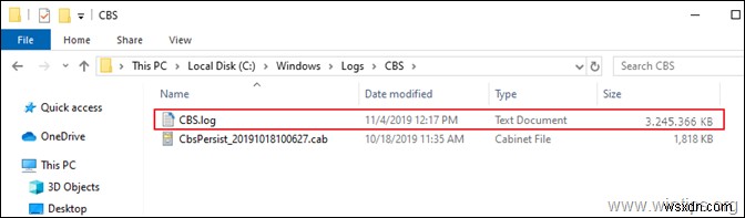 Khắc phục:CBS.LOG gây ra mức sử dụng đĩa cao trong Windows 10 (Đã giải quyết)