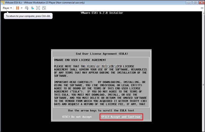 Cách cài đặt vSphere ESXi 6.7 trên VMware Workstation 15.