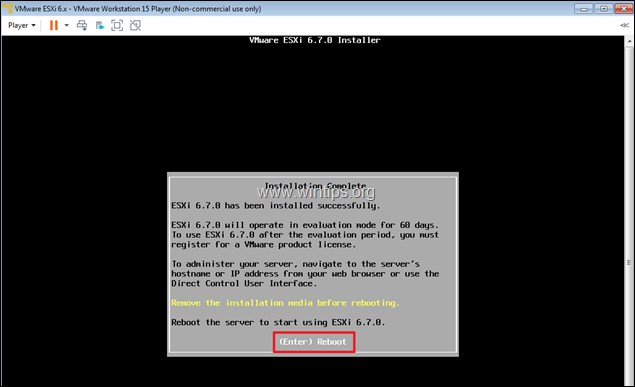 Cách cài đặt vSphere ESXi 6.7 trên VMware Workstation 15.
