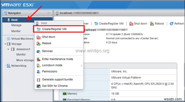 Cách tạo máy ảo trên vSphere Hypervisor ESXi 6.7 