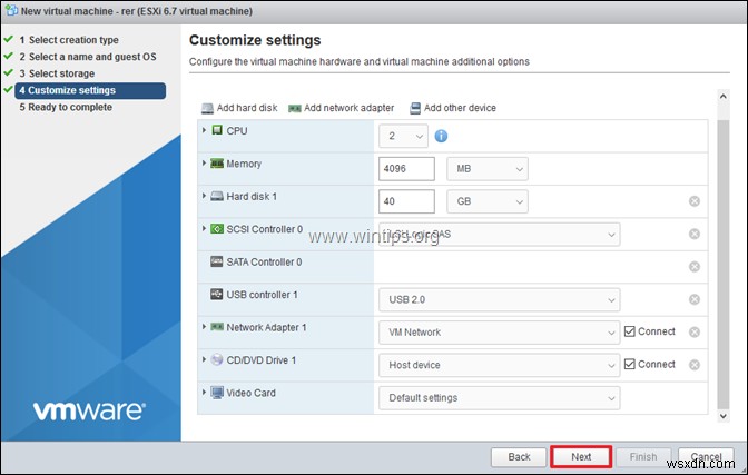 Cách tạo máy ảo trên vSphere Hypervisor ESXi 6.7 