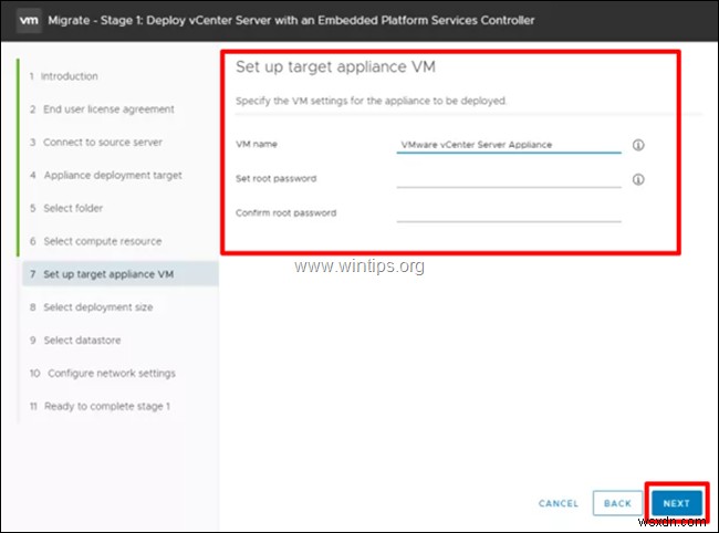 Cách di chuyển VMware vCenter Server trên Windows sang VCSA 6.7