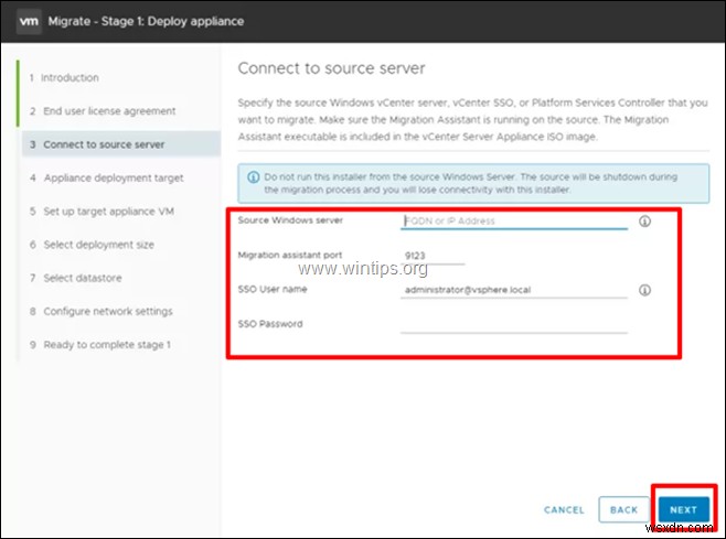 Cách di chuyển VMware vCenter Server trên Windows sang VCSA 6.7