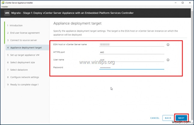 Cách di chuyển VMware vCenter Server trên Windows sang VCSA 6.7