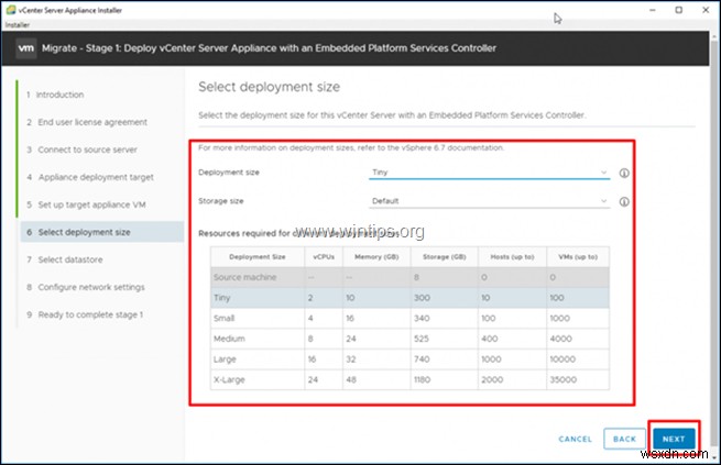 Cách di chuyển VMware vCenter Server trên Windows sang VCSA 6.7