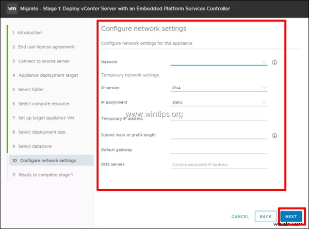 Cách di chuyển VMware vCenter Server trên Windows sang VCSA 6.7