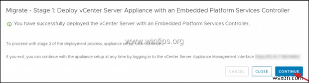 Cách di chuyển VMware vCenter Server trên Windows sang VCSA 6.7