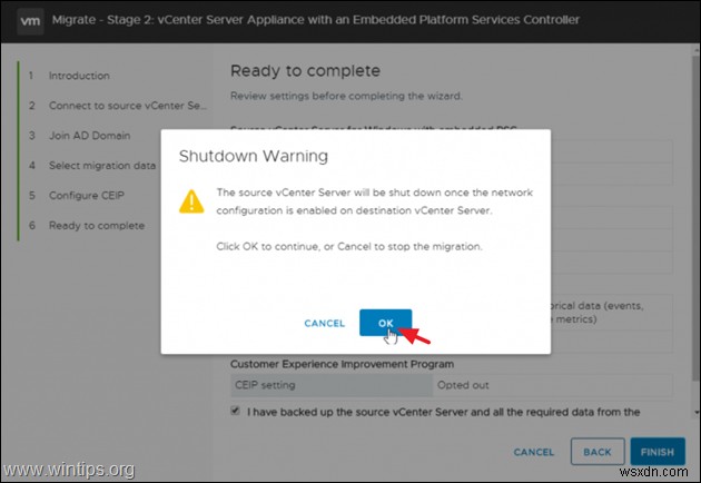 Cách di chuyển VMware vCenter Server trên Windows sang VCSA 6.7