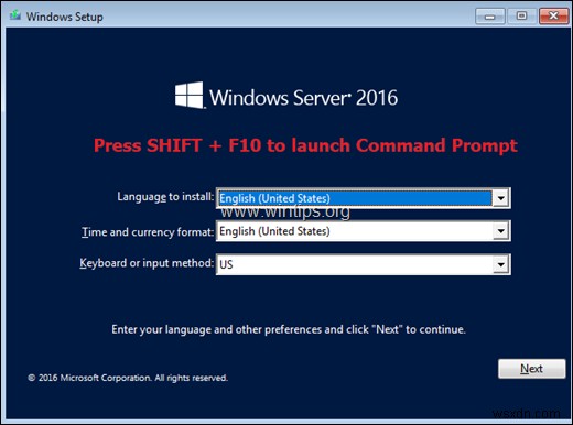 Cách bật phím F8 trong Server 2016/2019 nếu Windows không khởi động được.