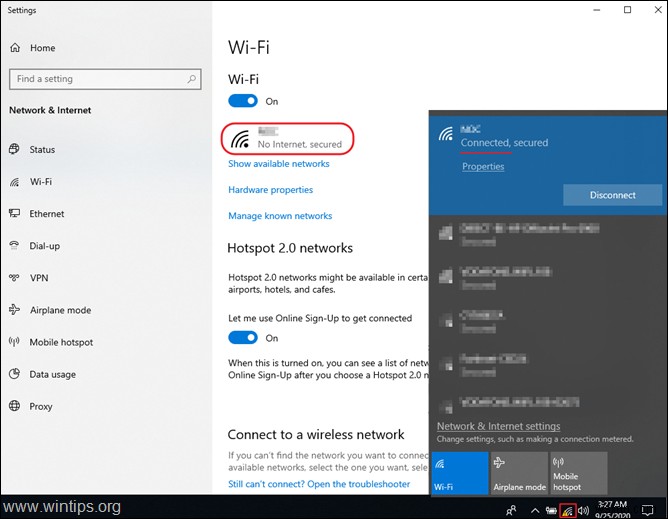 Khắc phục:Đã kết nối Wi-Fi nhưng không có quyền truy cập Internet trong Windows 10 (Đã giải quyết)