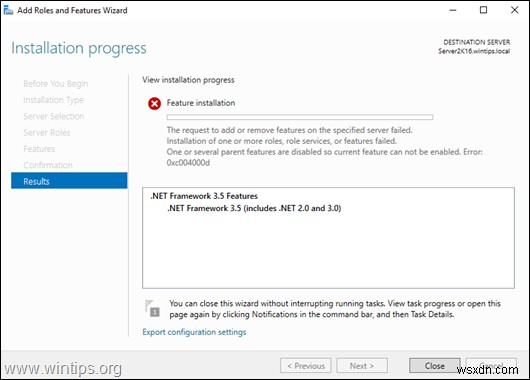 Khắc phục:Lỗi cài đặt NET Framework 3.5 0xc004000d trên máy chủ 2016. (Đã giải quyết)