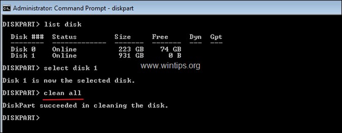 Cách định dạng ổ cứng từ Command Prompt hoặc DISKPART. 