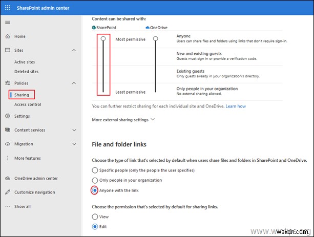 Khắc phục:Bất kỳ ai có tùy chọn liên kết đều bị Greyed Out trên SharePoint (Solved)