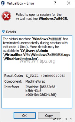 Khắc phục:Lỗi VirtualBox trong supR3HardenedWiReSpawn - Lỗi khởi chạy lại quá trình VirtualBox VM 5 (Đã giải quyết)