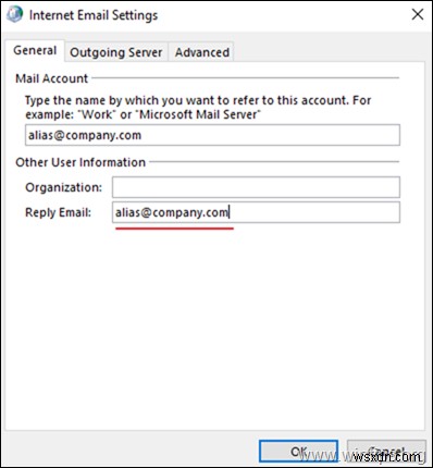 Cách gửi bằng địa chỉ email trong Outlook.